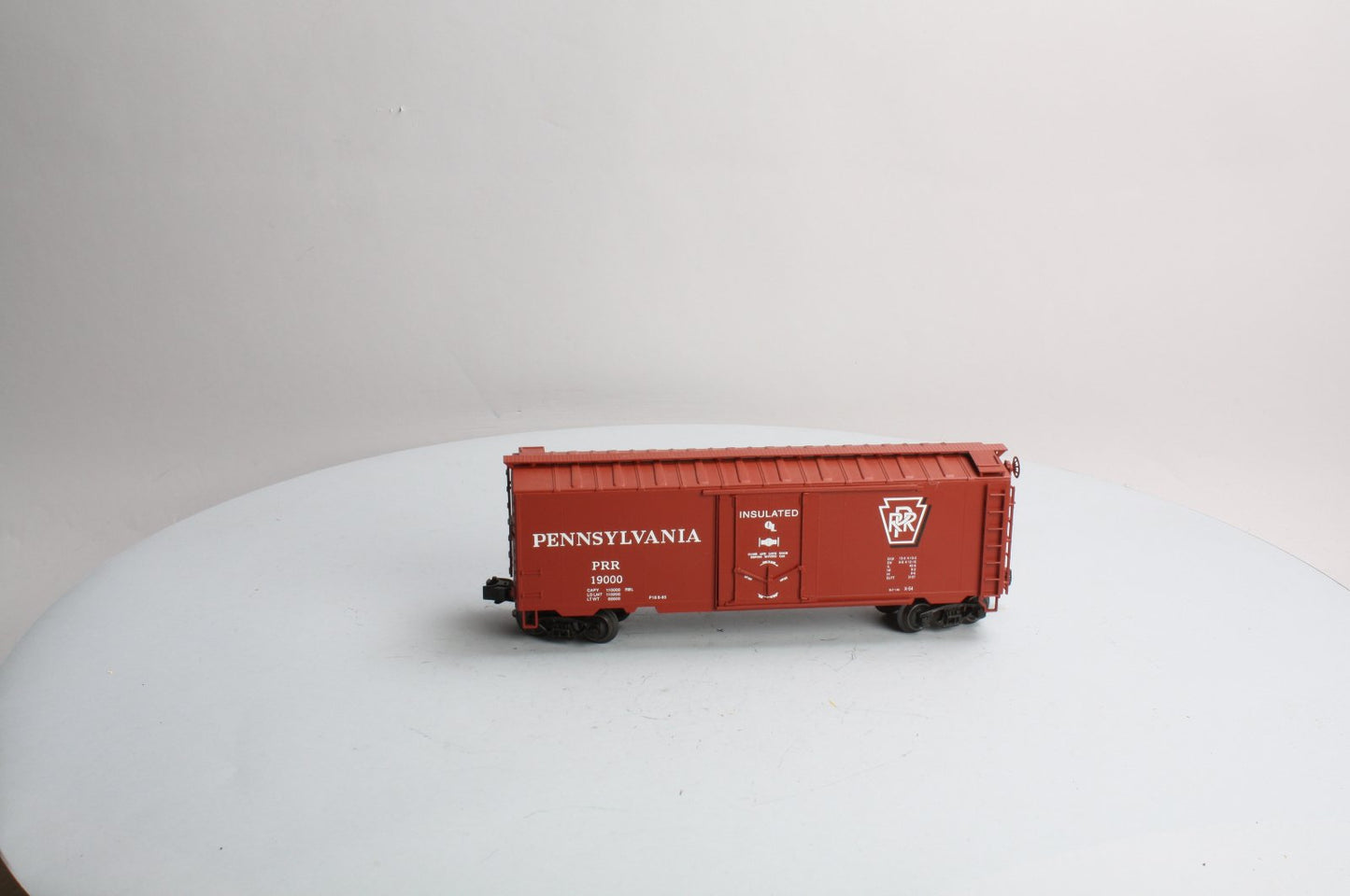 Weaver U21504LD O Gauge Pennsylvania 40' Plug Door Boxcar #19000 - 3 Rail LN/Box