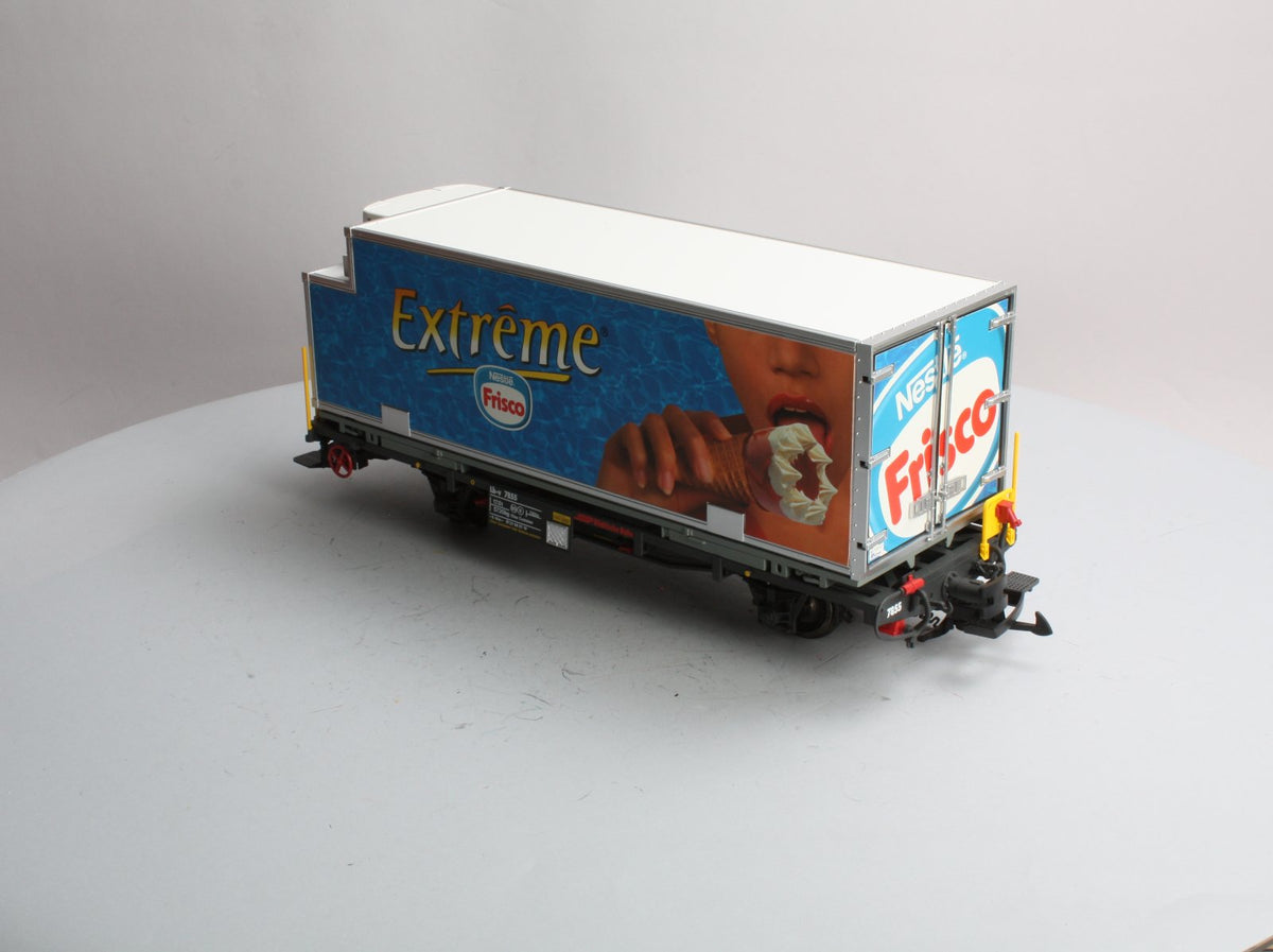 LGB 46890 G Scale Extreme Nestle Frisco Flat Car with Refrigerator Container LN/Box