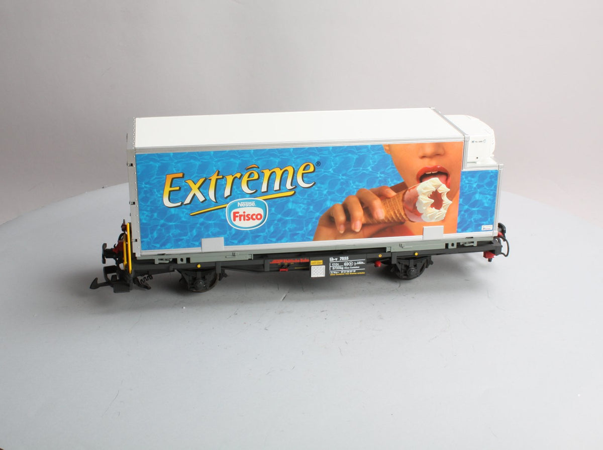 LGB 46890 G Scale Extreme Nestle Frisco Flat Car with Refrigerator Container LN/Box