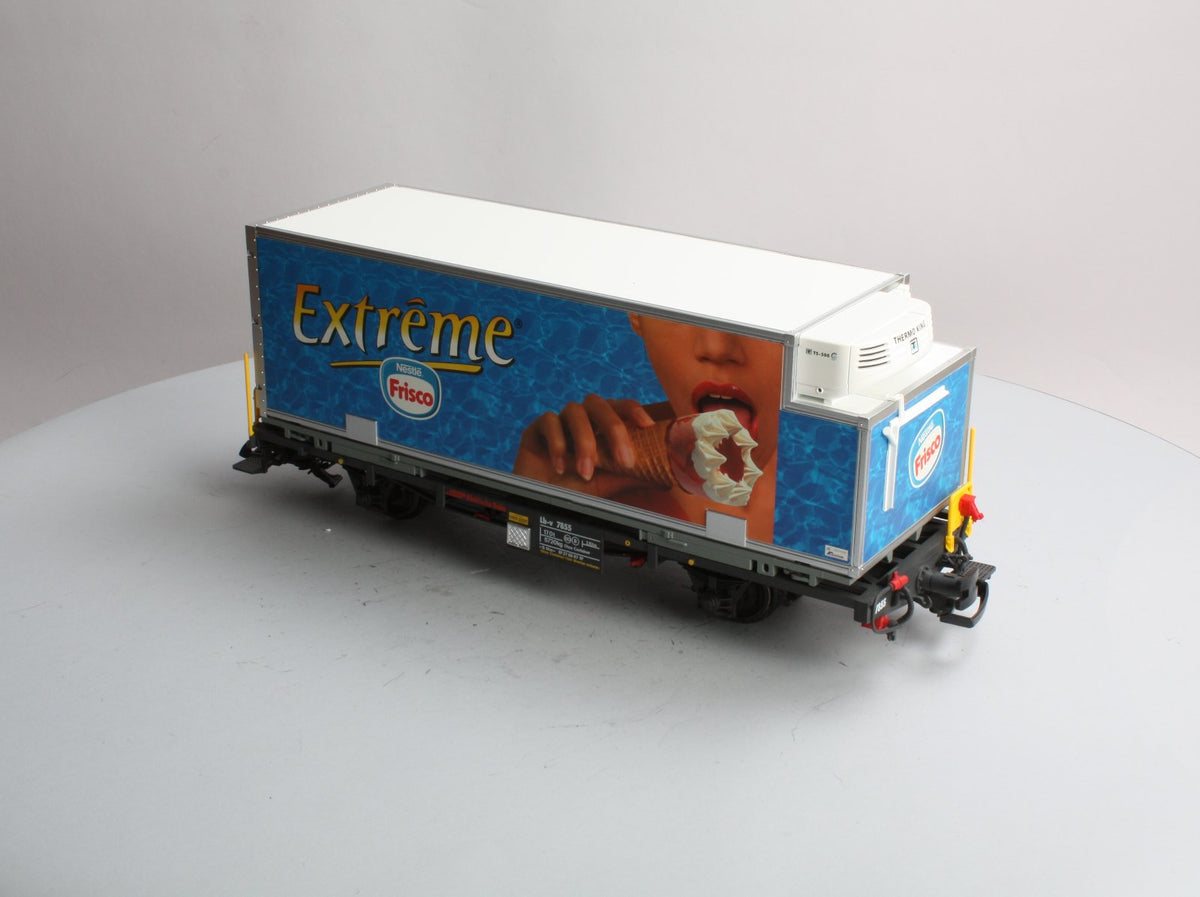 LGB 46890 G Scale Extreme Nestle Frisco Flat Car with Refrigerator Container LN/Box