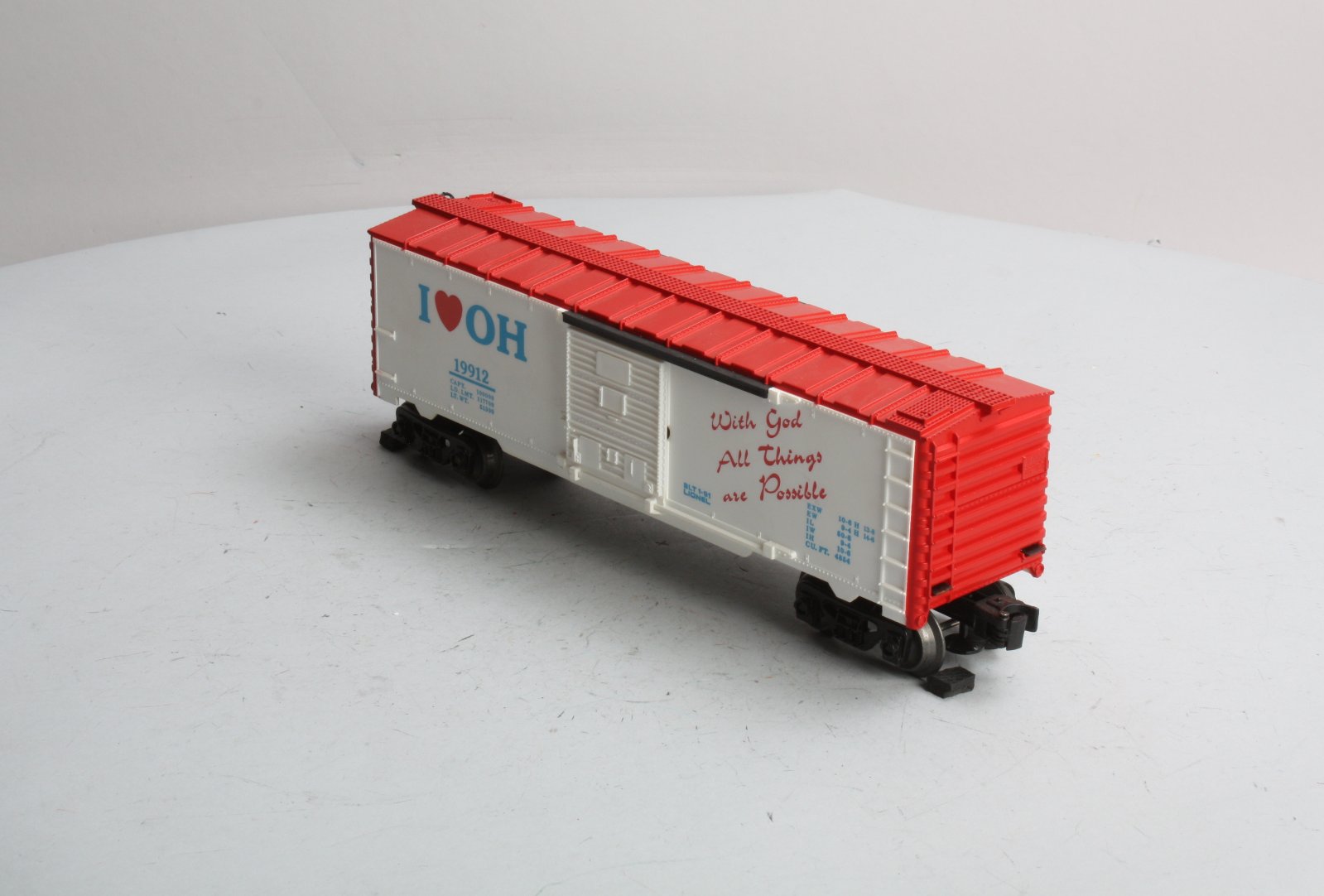 Lionel 6-19912 O Gauge I Love Ohio Boxcar #19912 LN/Box
