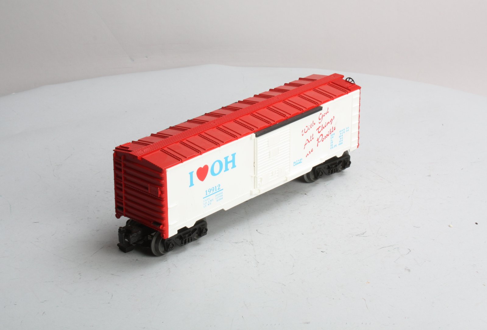 Lionel 6-19912 O Gauge I Love Ohio Boxcar #19912 LN/Box