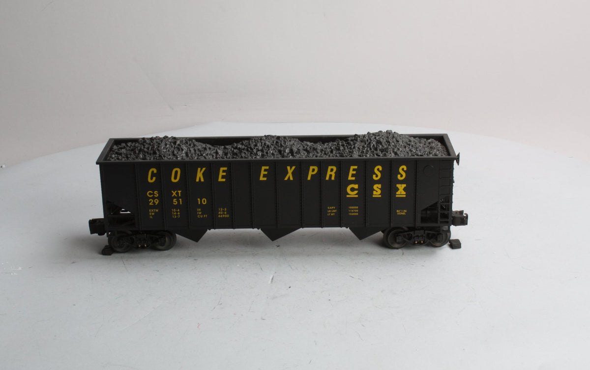 Lionel 6-17120 O Gauge CSX 3-Bay Hopper with Coal Load LN/Box