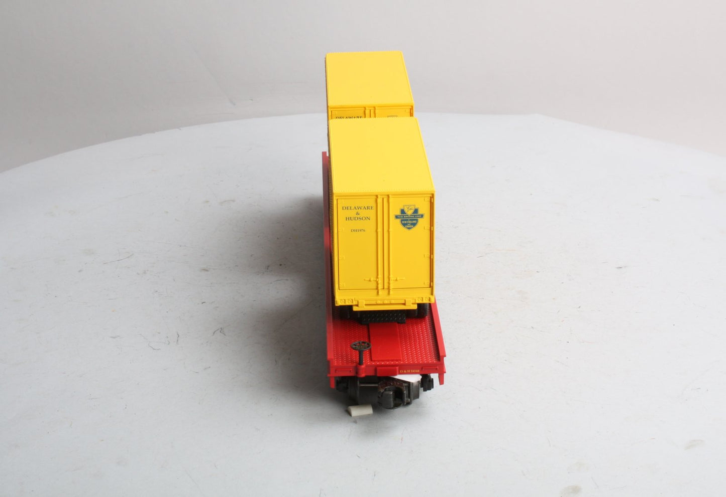MTH 20-98108 O Gauge Delaware and Hudson Flatcar with 20' Trailers LN/Box