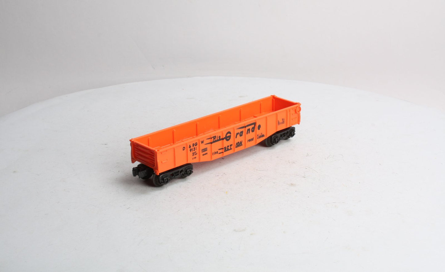 Lionel 6-9131 O Gauge Denver and Rio Grande Western Long Gondola (Orange) LN/Box