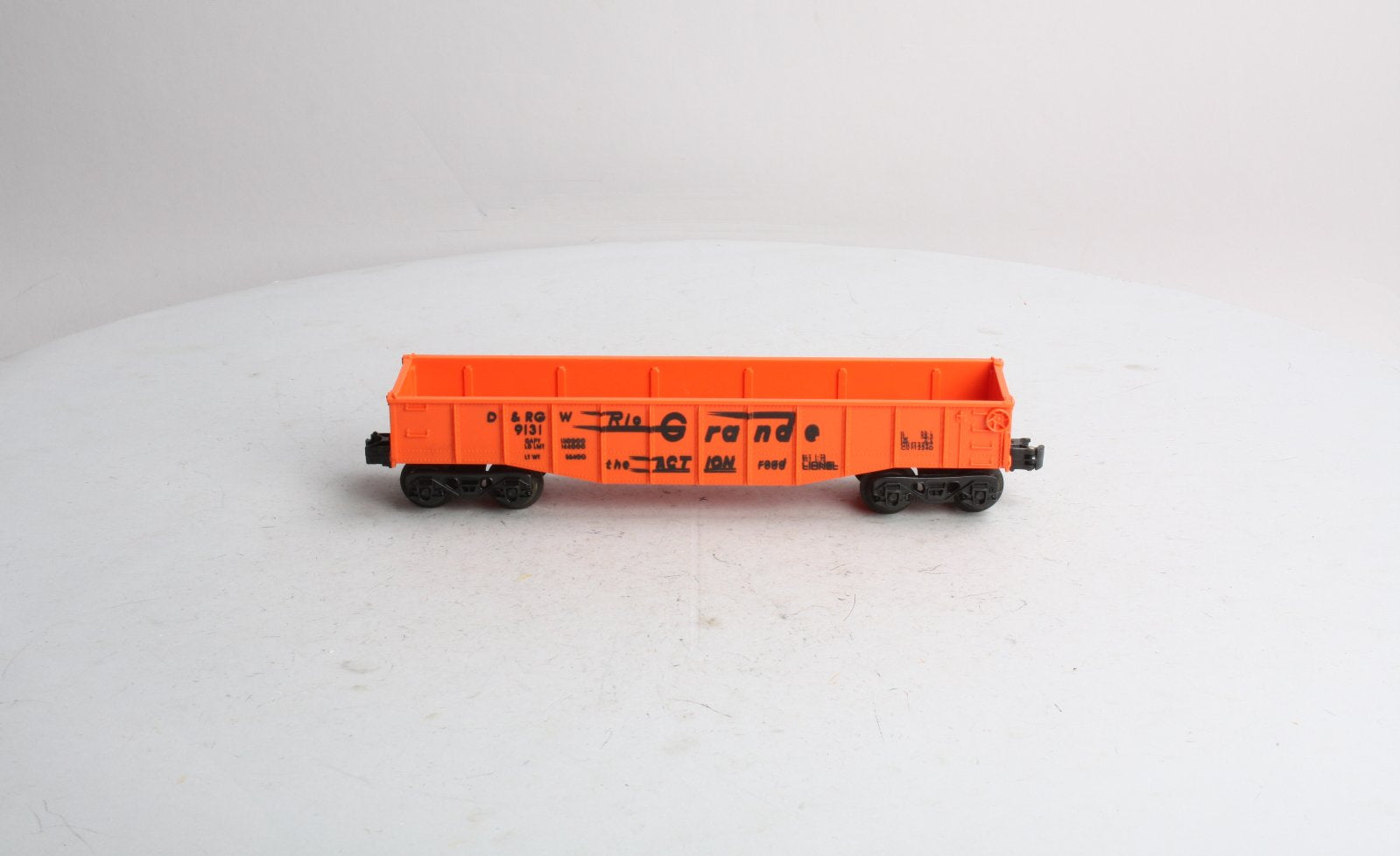 Lionel 6-9131 O Gauge Denver and Rio Grande Western Long Gondola (Orange) LN/Box