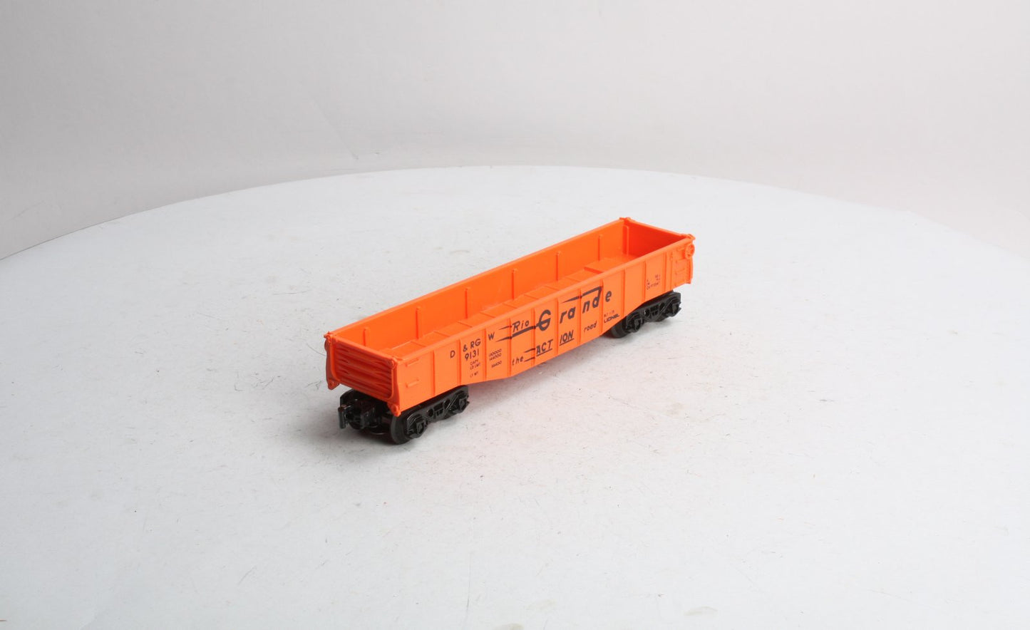 Lionel 6-9131 O Gauge Denver and Rio Grande Western Long Gondola (Orange) LN/Box