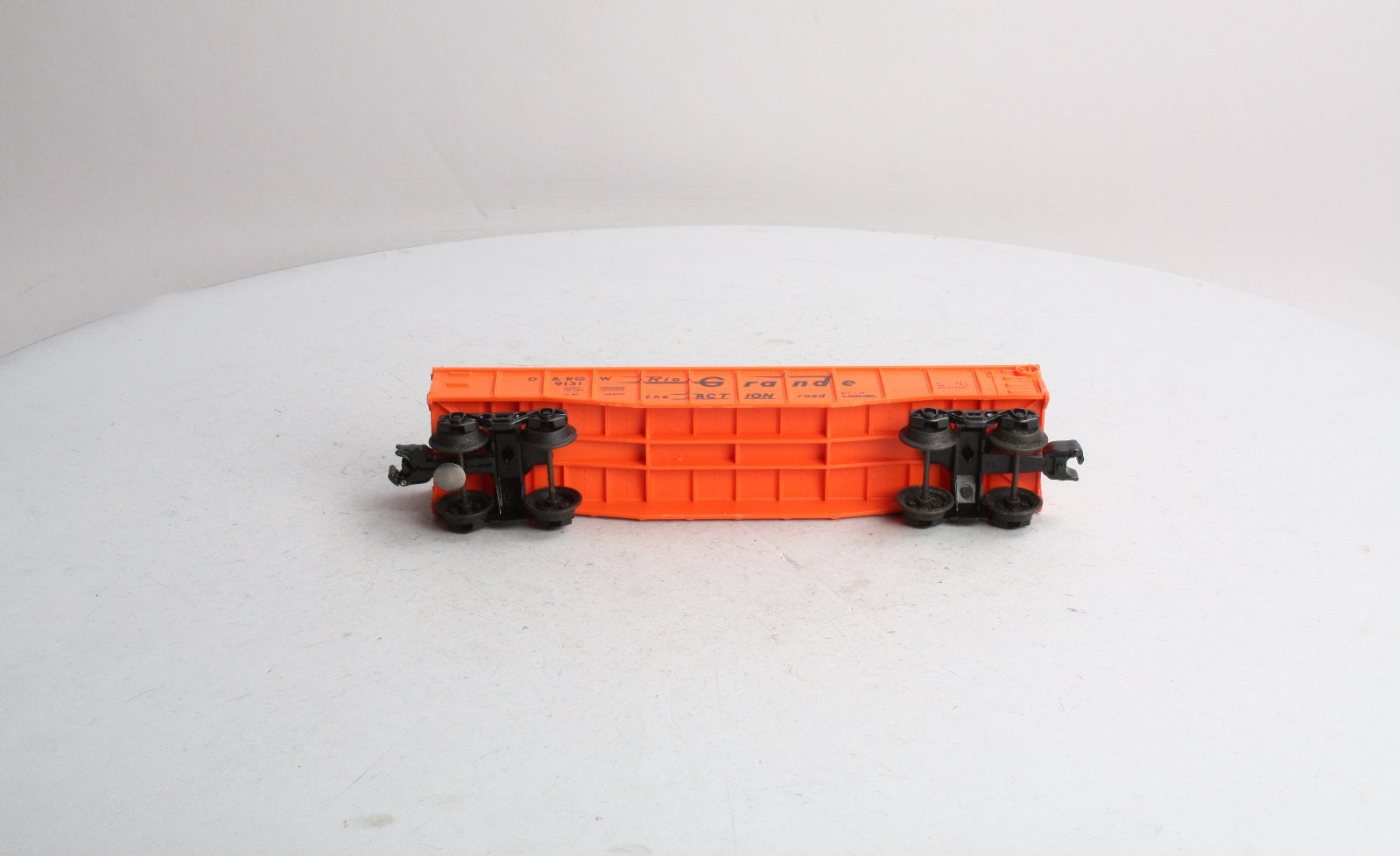 Lionel 6-9131 O Gauge Denver and Rio Grande Western Long Gondola (Orange) LN/Box