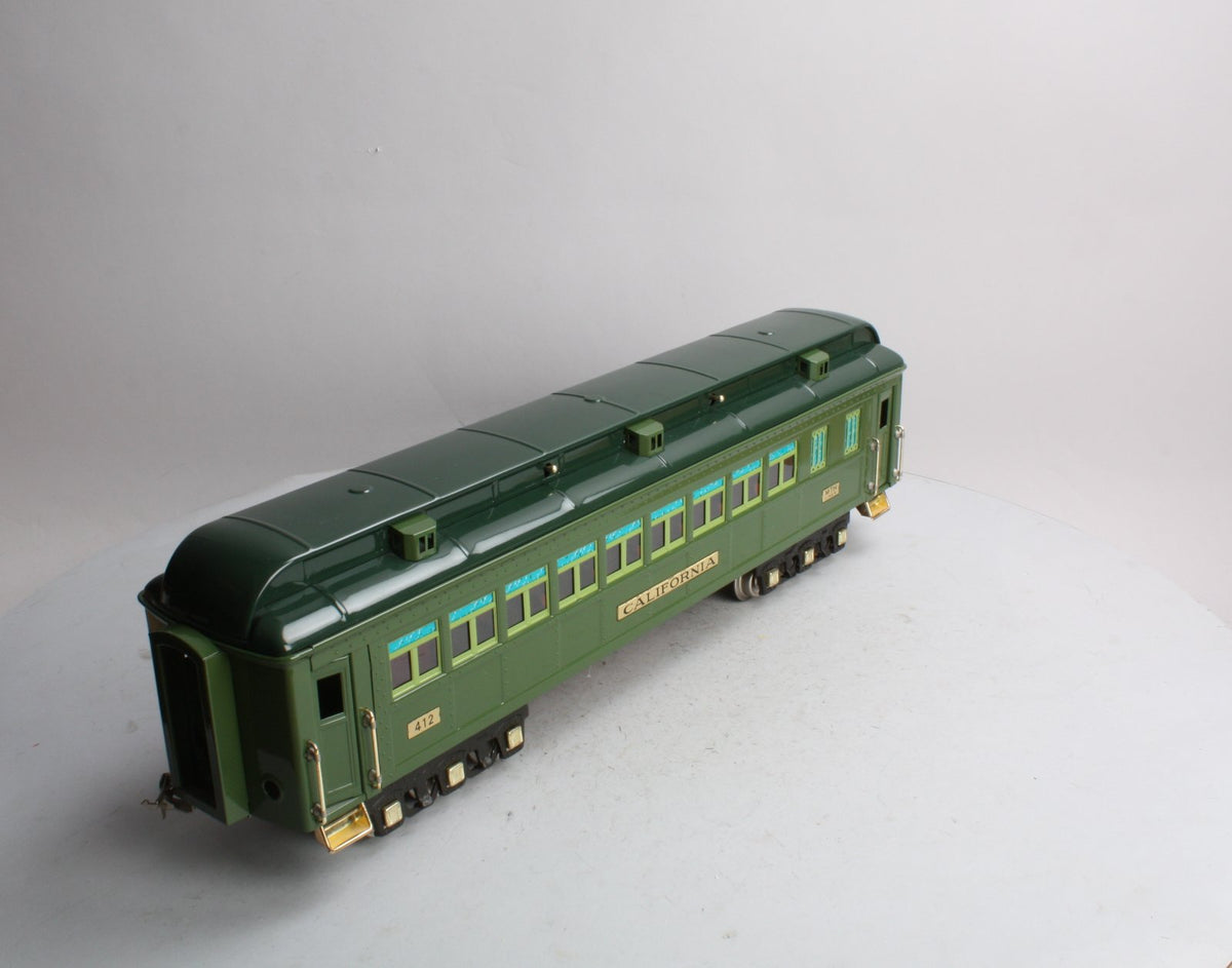 MTH 10-1078A Standard Gauge California State Coach Car #412 LN
