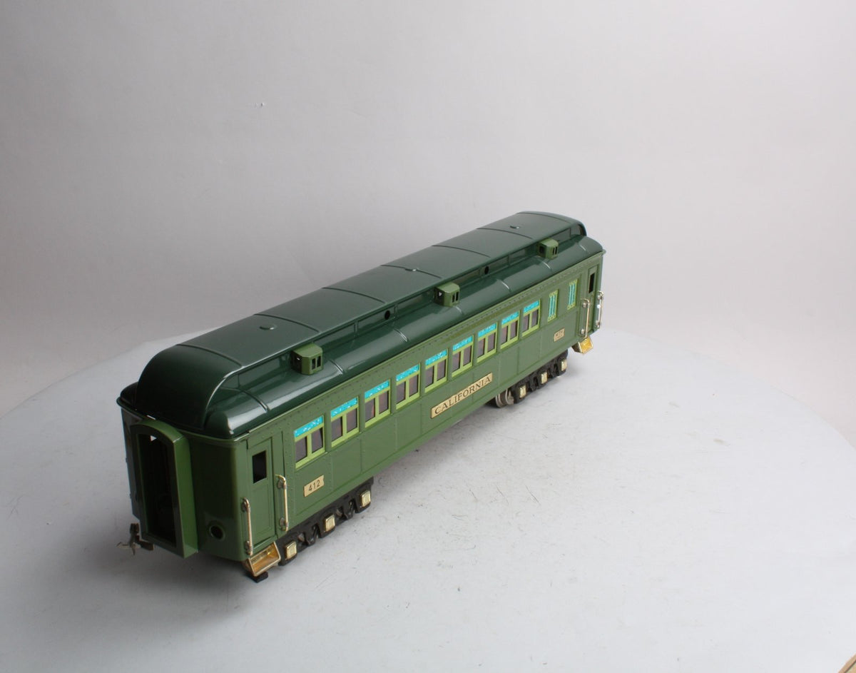 MTH 10-1078A Standard Gauge California State Coach Car #412 LN