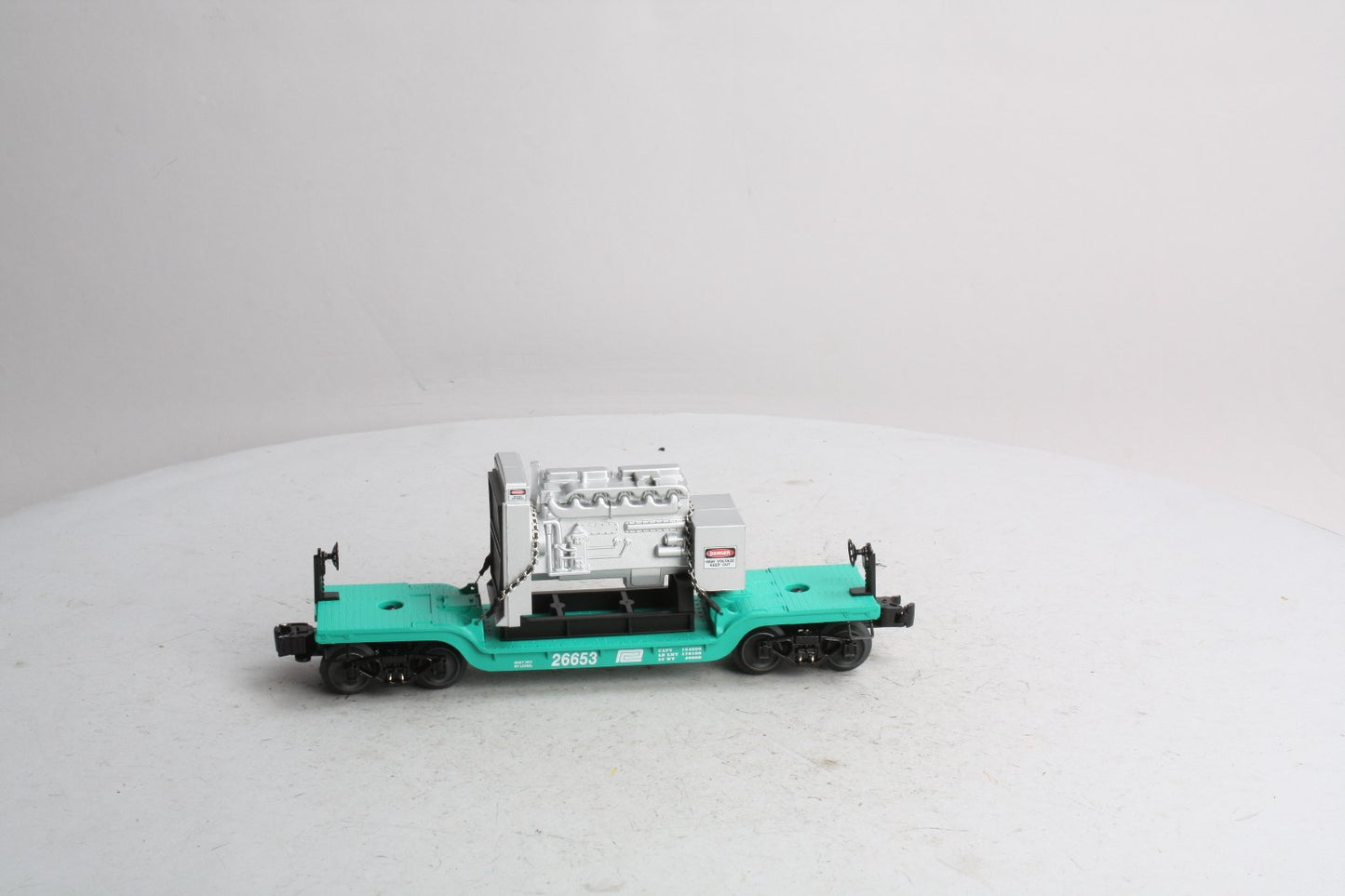Lionel 6-26653 O Gauge Penn Central Depressed Flatcar W/ Generator NEW