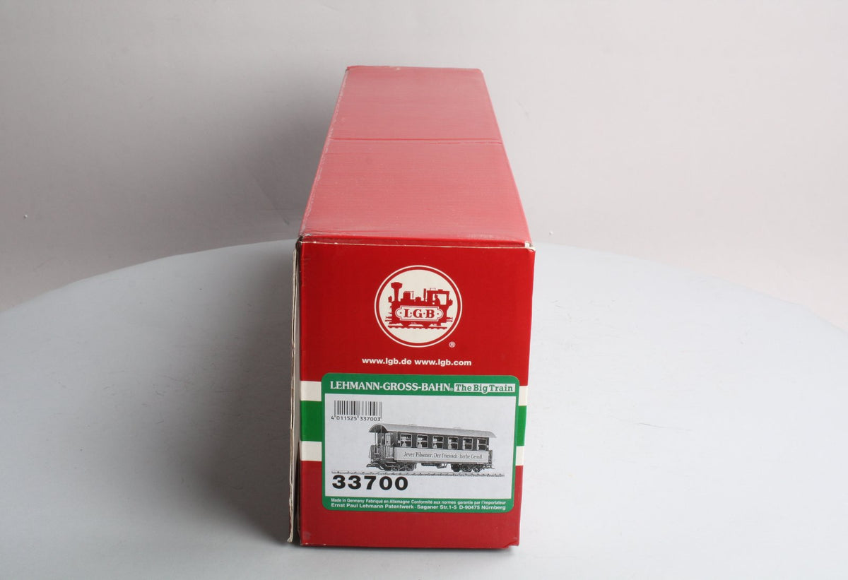 LGB 33700 G Scale Jever Pilsener Passenger Car LN/Box