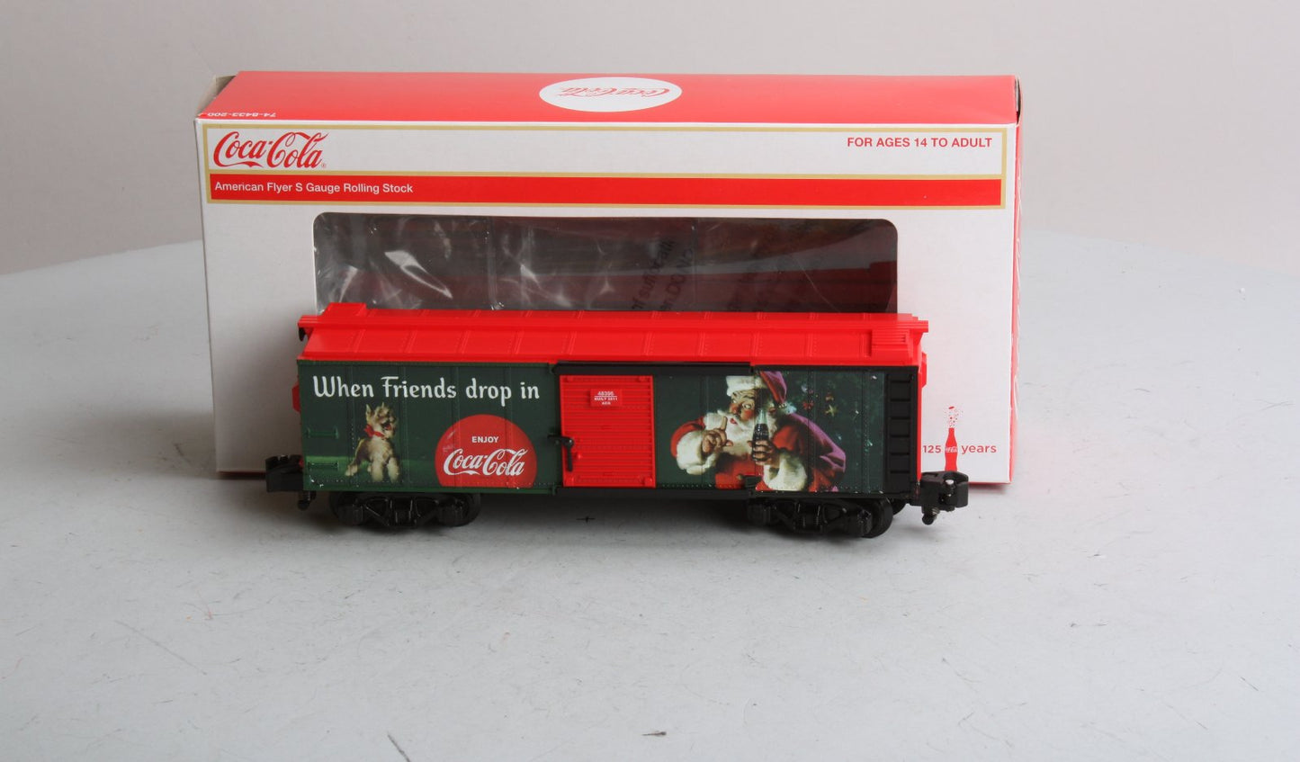 American Flyer 6-48396 S Gauge Coca-Cola Christmas Boxcar NIB