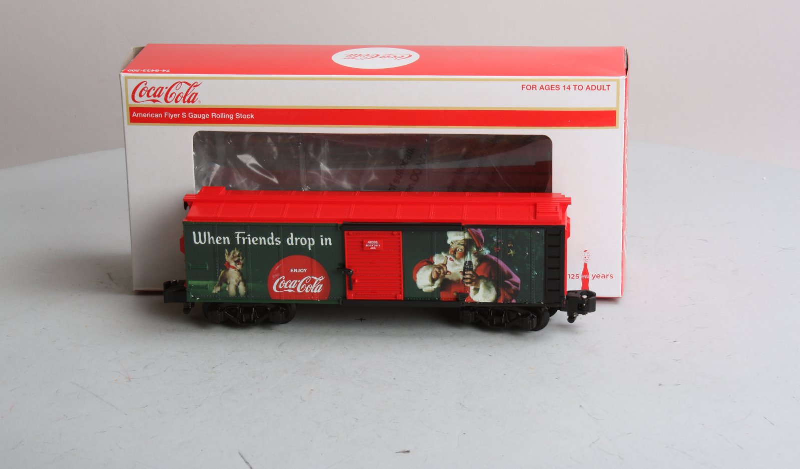 American Flyer 6-48396 S Gauge Coca-Cola Christmas Boxcar NIB