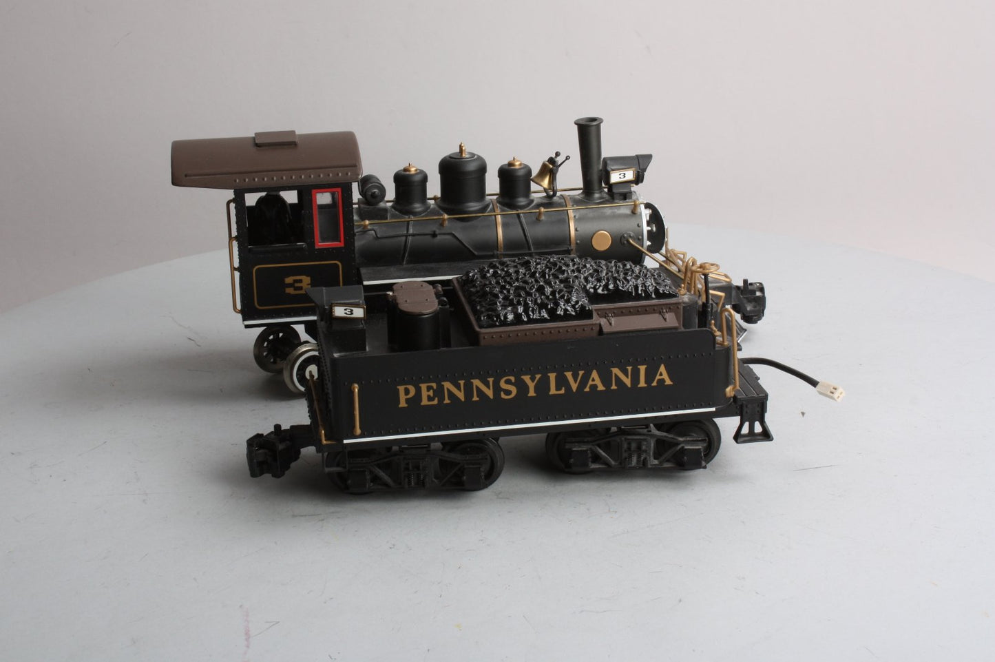 Bachmann 91114 G Gauge Pennsylvania Railroad 2-4-2 Steam Locomotive & Tender #3 VG/Box