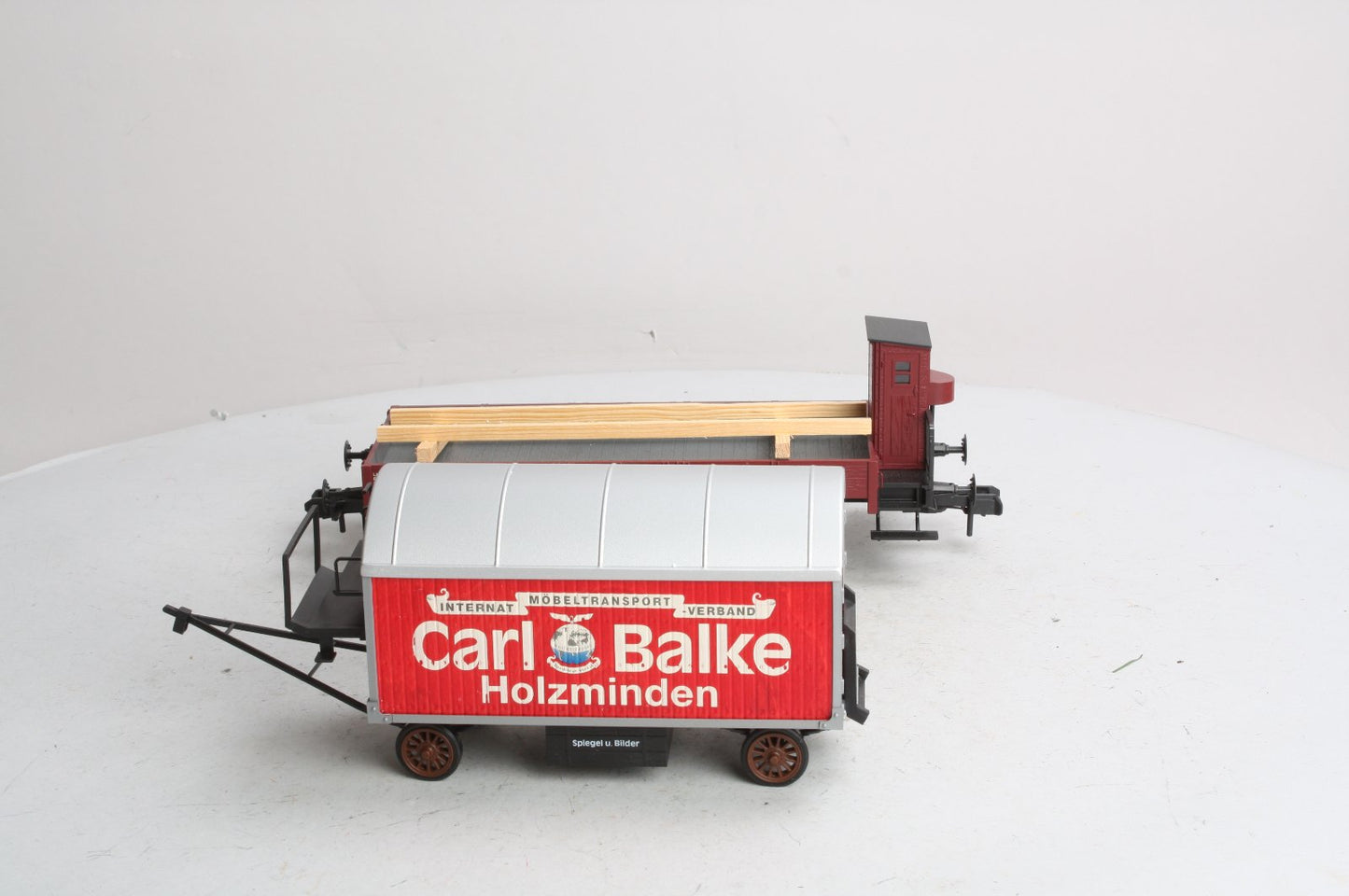Marklin 58361 G Scale DR Gondola with "Carl Balke" Trailer LN/Box