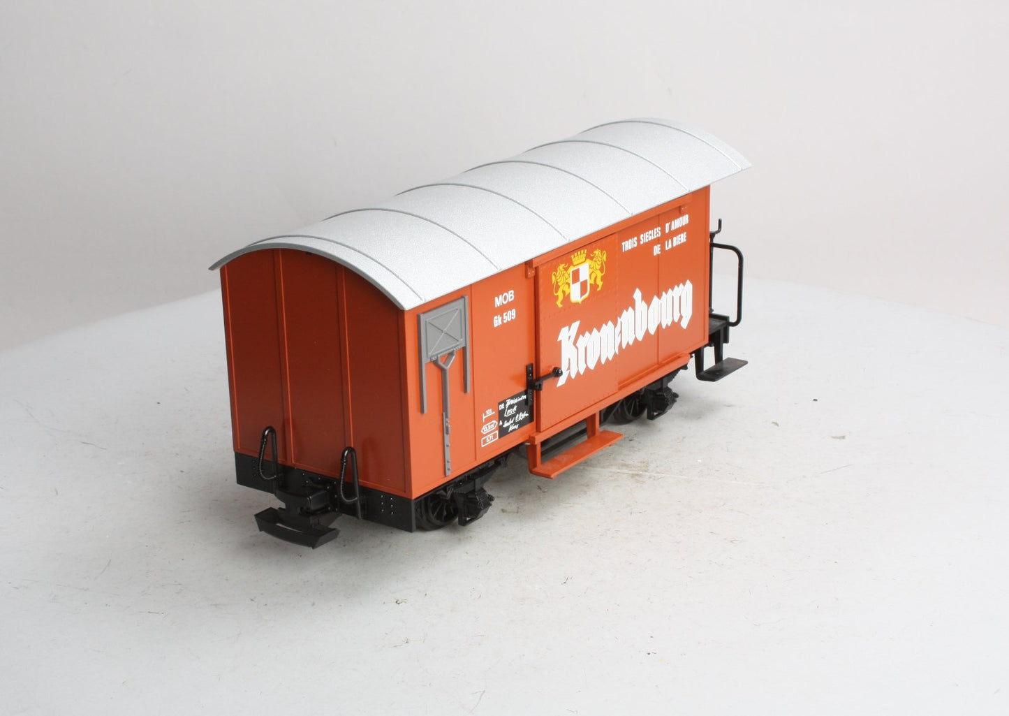 LGB 4028 G Scale Kronenbourg Boxcar w/Plastic Wheels LN/Box