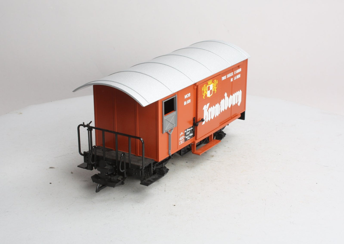LGB 4028 G Scale Kronenbourg Boxcar w/Plastic Wheels LN/Box