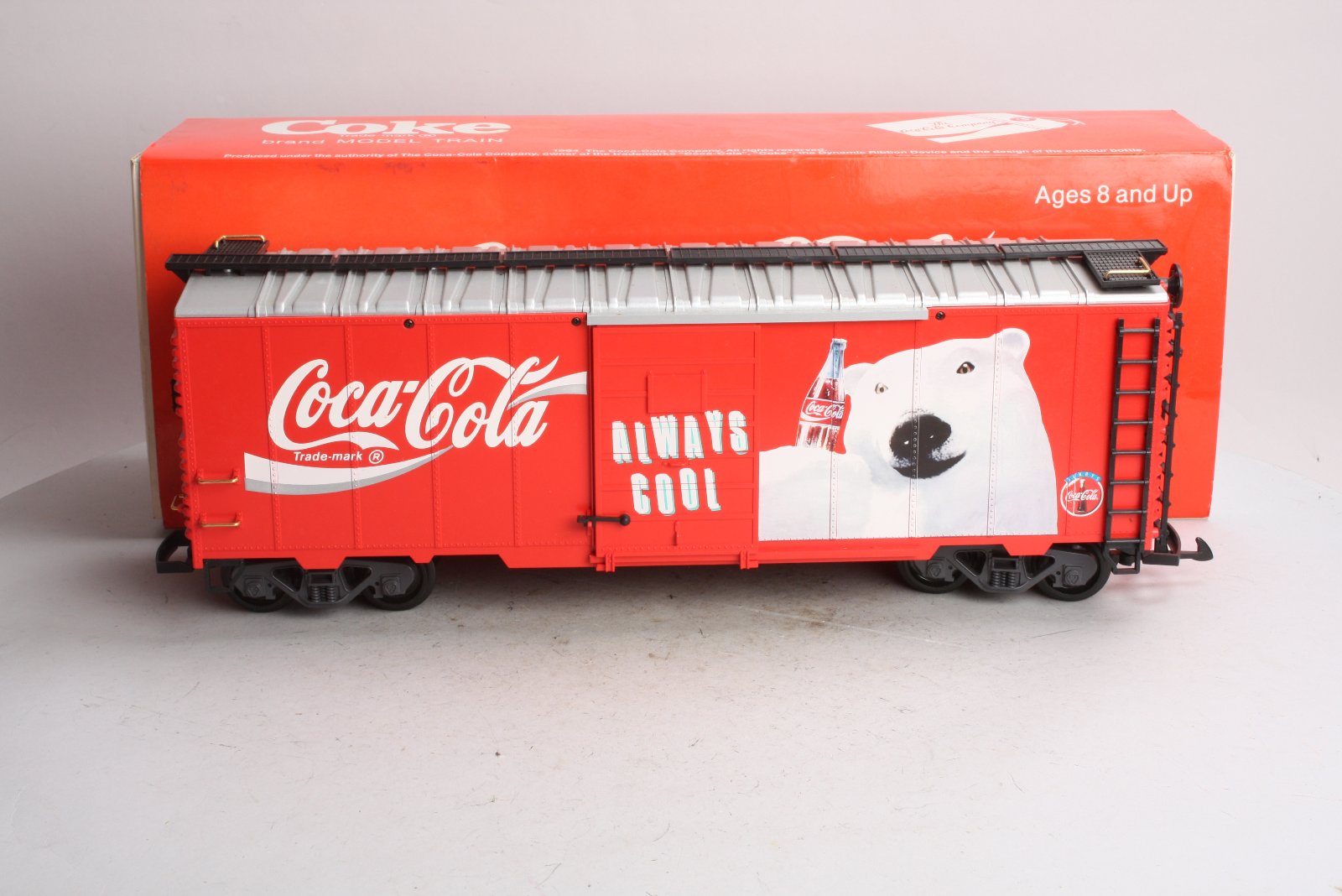 LGB 42912 G Scale Coca Cola Polar Bear Boxcar - Plastic Wheels EX/Box