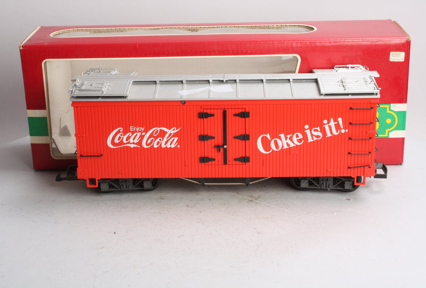 LGB 4072 G Scale Coca-Cola "Coke is It!" Reefer Car - Plastic Wheels LN/Box