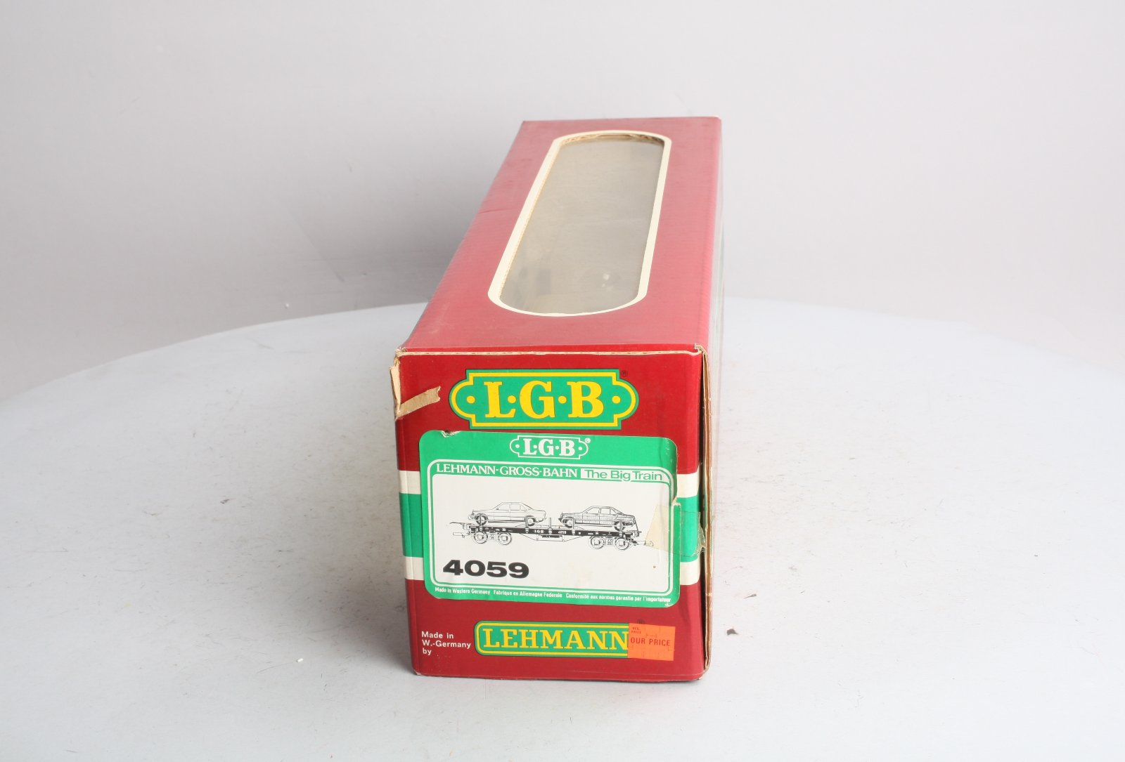 LGB 4059 G Scale Flatcar w/ 2 Mercedes Automobiles LN/Box