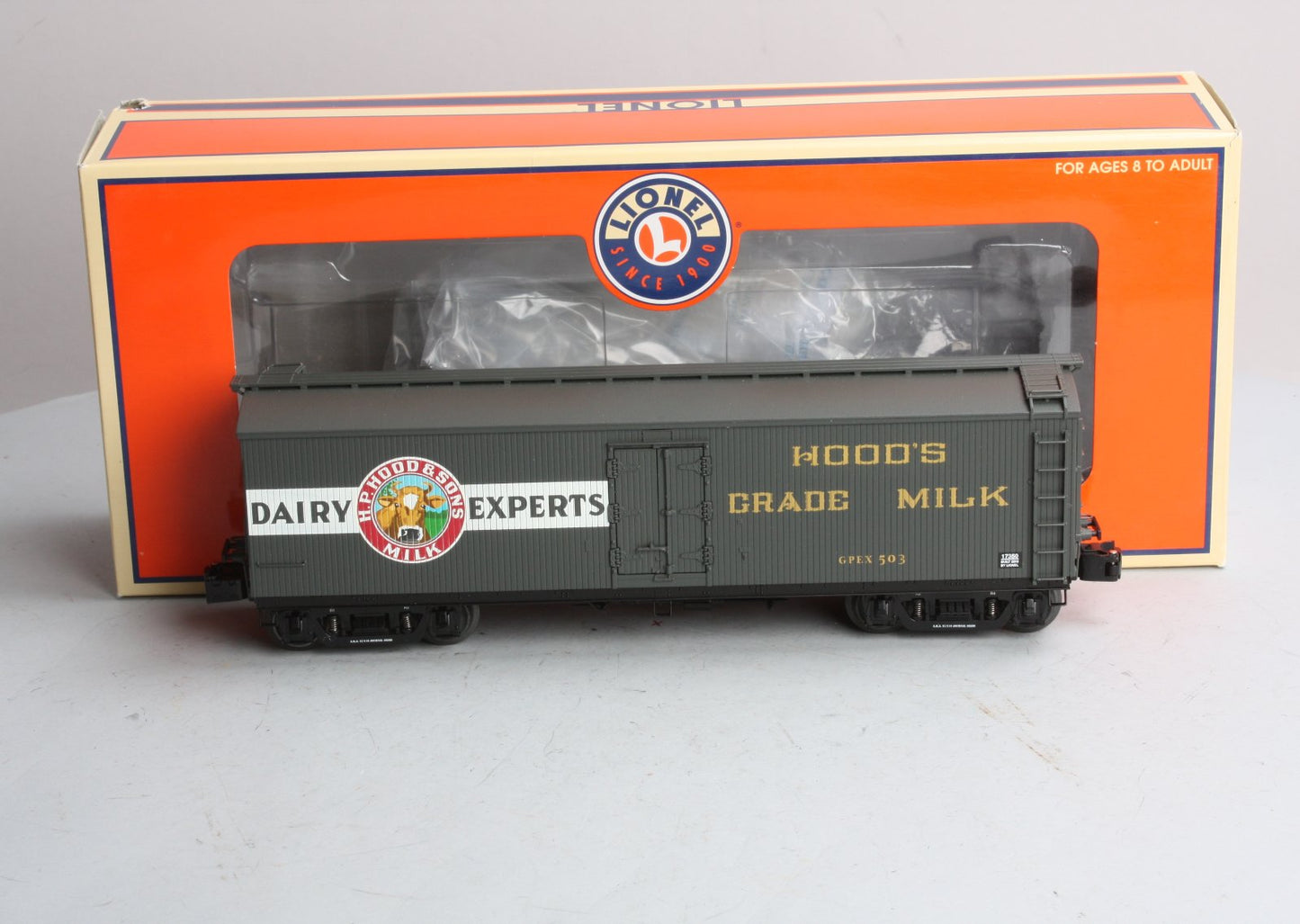 Lionel 6-17350 O Gauge Hood‘s Milk Refrigerator Car #503 LN/Box