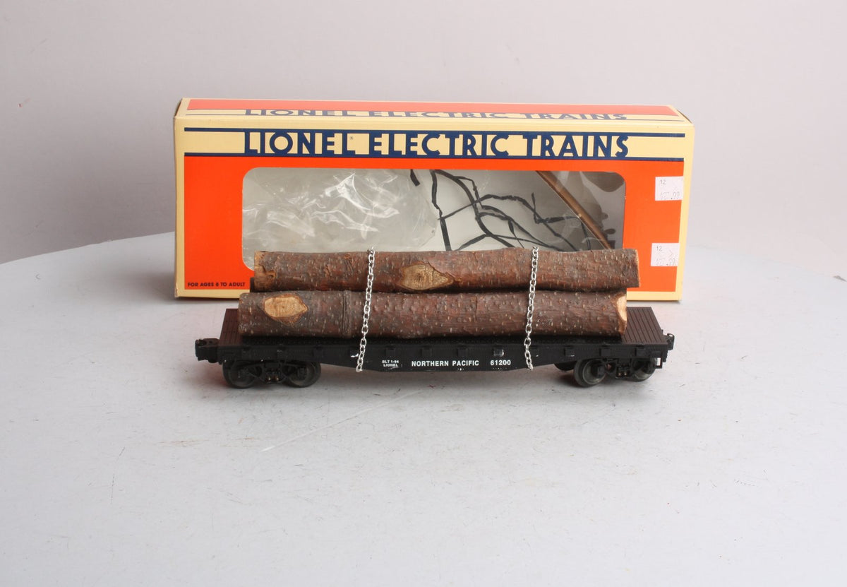 Lionel 6-17510 O Gauge Northern Pacific Flatcar with Logs #61200 LN/Box