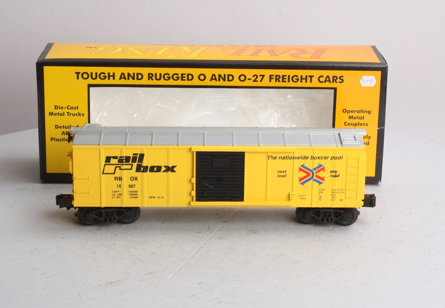 MTH 30-7409 Railbox Semi Scale Boxcar #15507 LN/Box
