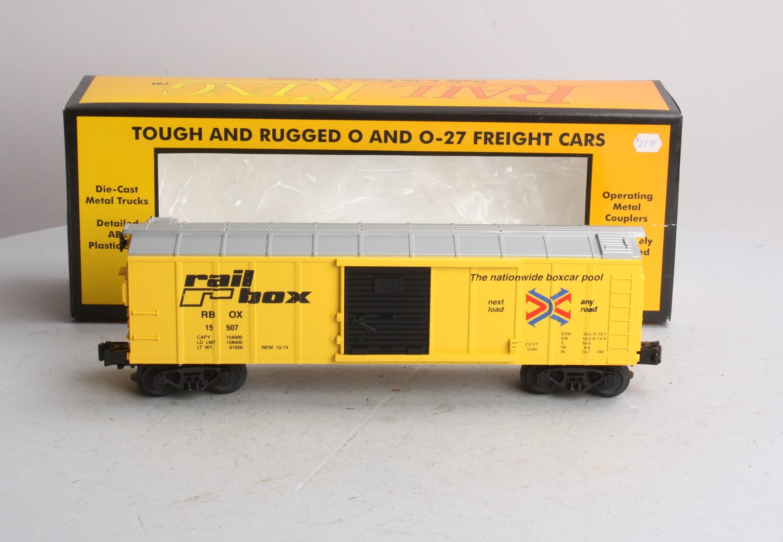 MTH 30-7409 Railbox Semi Scale Boxcar #15507 LN/Box