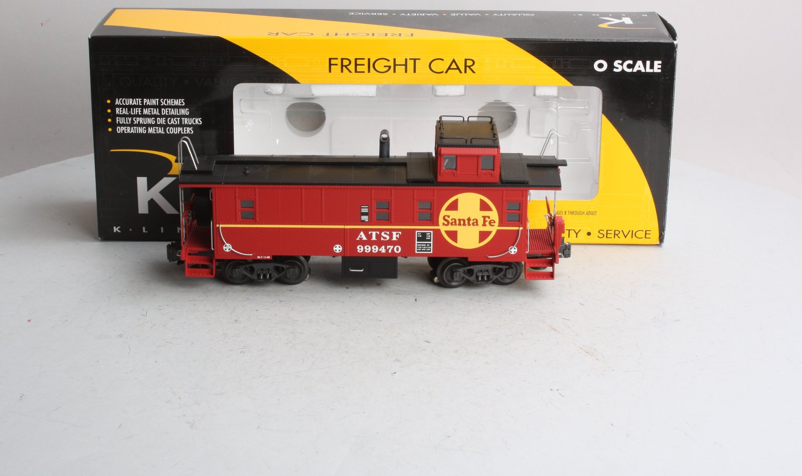 K-Line K617-1051 Santa Fe Classic Illuminated Caboose #999470 LN/Box