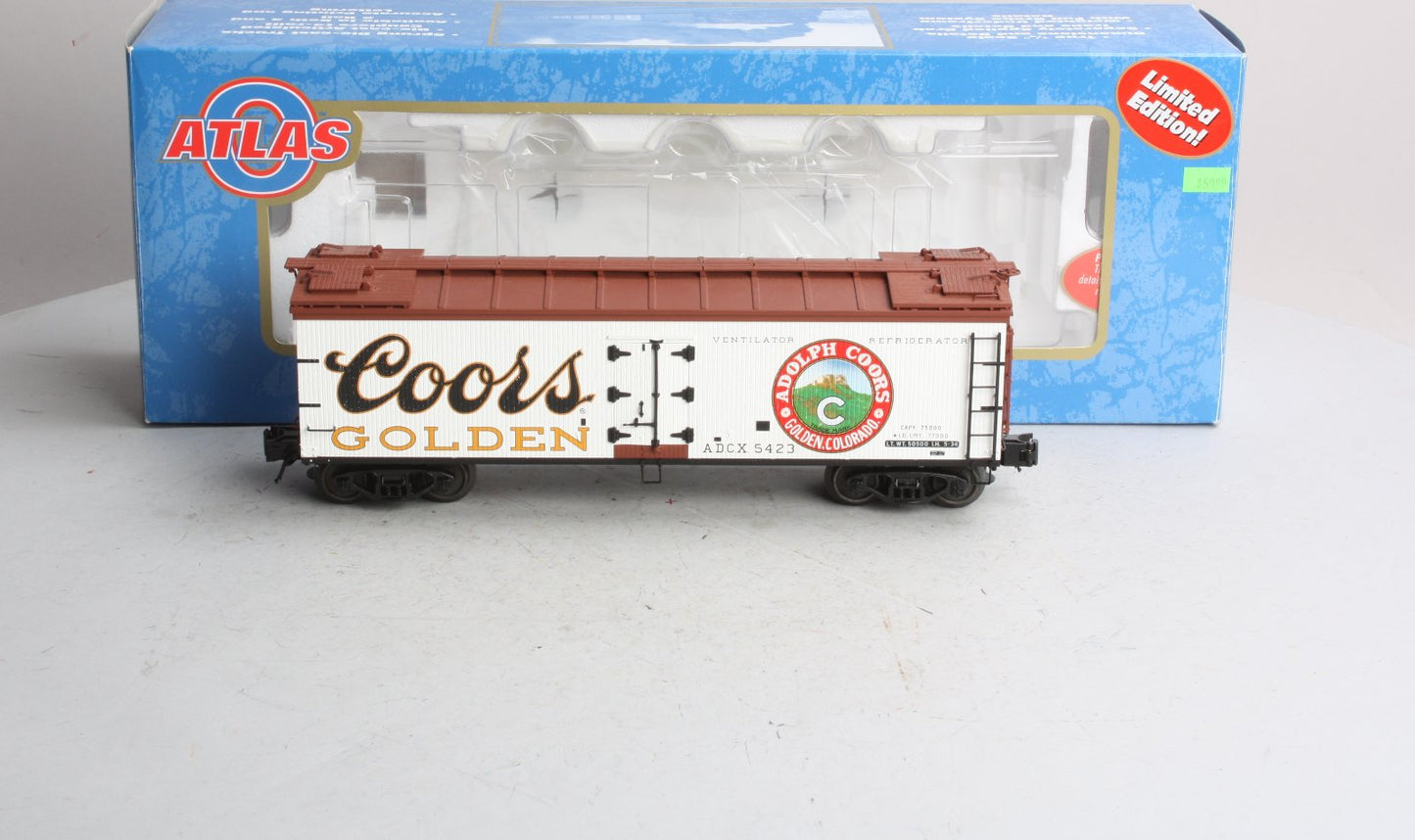 Atlas 8141-5 O Gauge Coors 40' Wood Reefer Car #5423 (3-Rail) LN/Box
