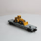 MTH 30-7619 O Gauge MTH Construction Flatcar with Ertl Front End Loader LN/Box