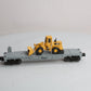 MTH 30-7619 O Gauge MTH Construction Flatcar with Ertl Front End Loader LN/Box