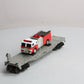 MTH 30-7629 O Gauge Transportation Company Flatcar with Ertl Fire Truck #1979 NIB