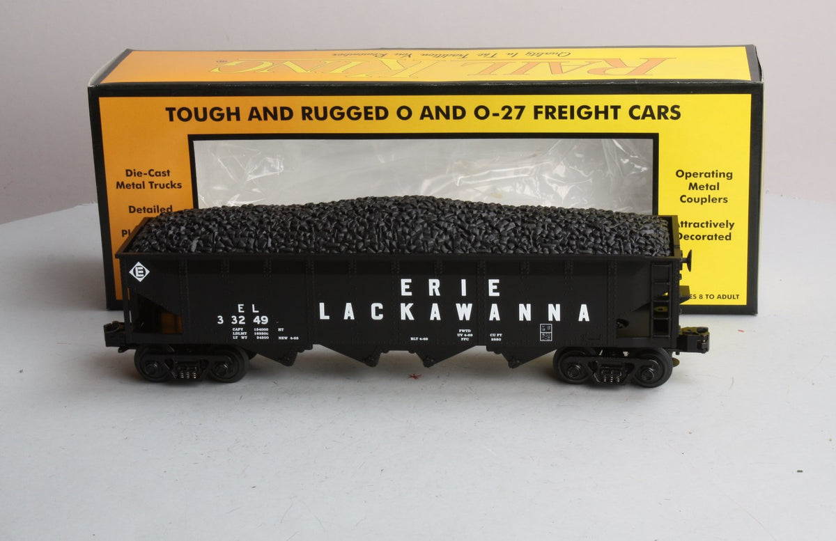 MTH 30-7523 Erie Lackawanna Hopper #33249 w/Coal Load EX/Box