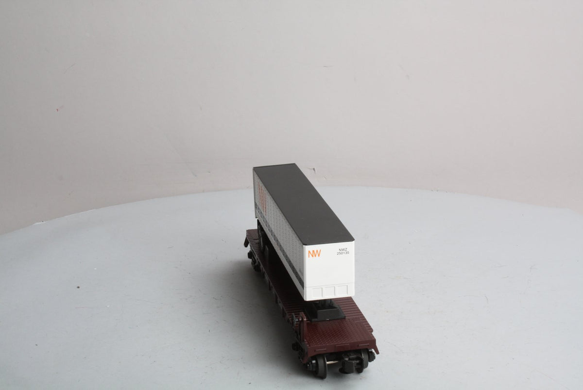 MTH 30-76024 Norfolk & Western Flatcar with Trailer Load LN