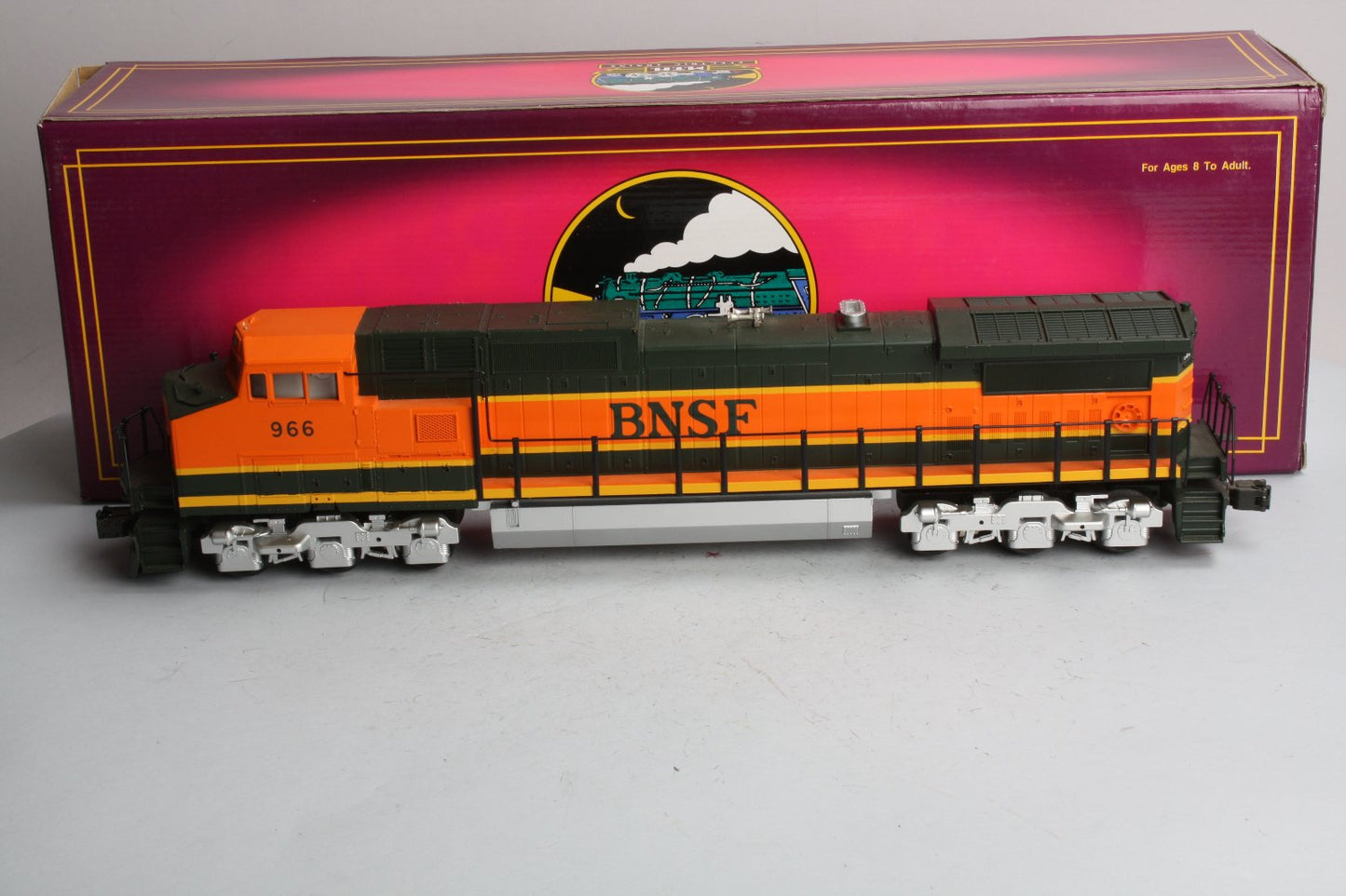 MTH 20-2172-1 O Burlington Northern Santa Fe Dash-9 Diesel Engine w/PS1 #966 EX/Box