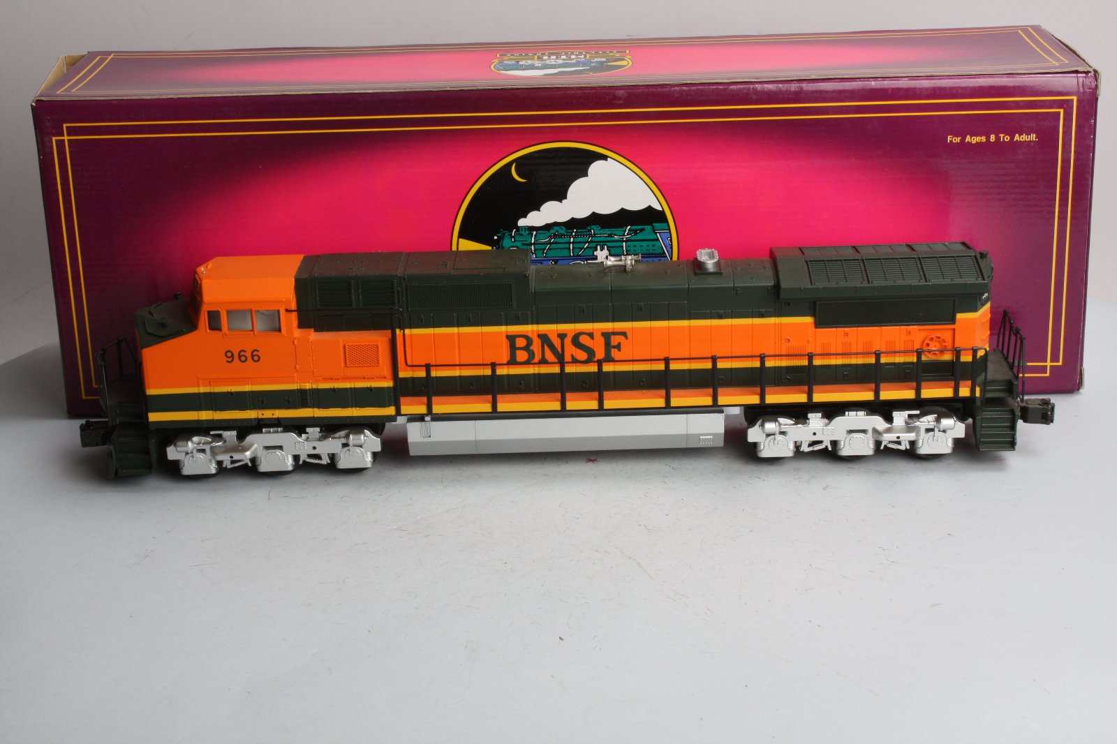 MTH 20-2172-1 O Burlington Northern Santa Fe Dash-9 Diesel Engine w/PS1 #966 EX/Box