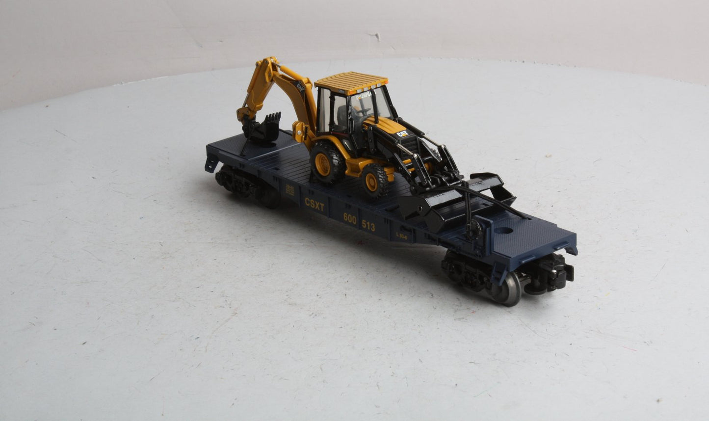 Lionel 6-29442 O Gauge CSX Flatcar with Backhoe #600513 LN/Box