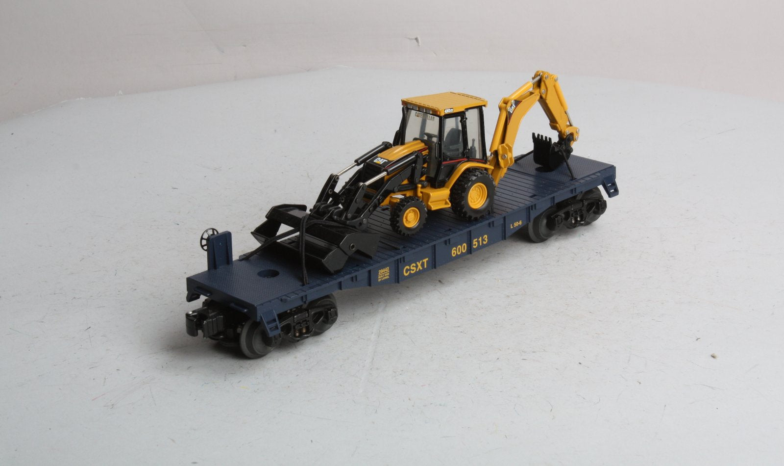 Lionel 6-29442 O Gauge CSX Flatcar with Backhoe #600513 LN/Box