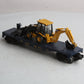 Lionel 6-29442 O Gauge CSX Flatcar with Backhoe #600513 LN/Box