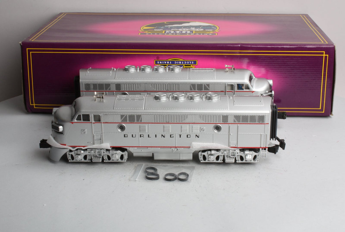 MTH 20-2085-1 O Burlington F-3 AA Diesel Set w/PS1 #9960A/9960C LN/Box