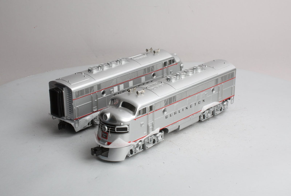 MTH 20-2085-1 O Burlington F-3 AA Diesel Set w/PS1 #9960A/9960C LN/Box
