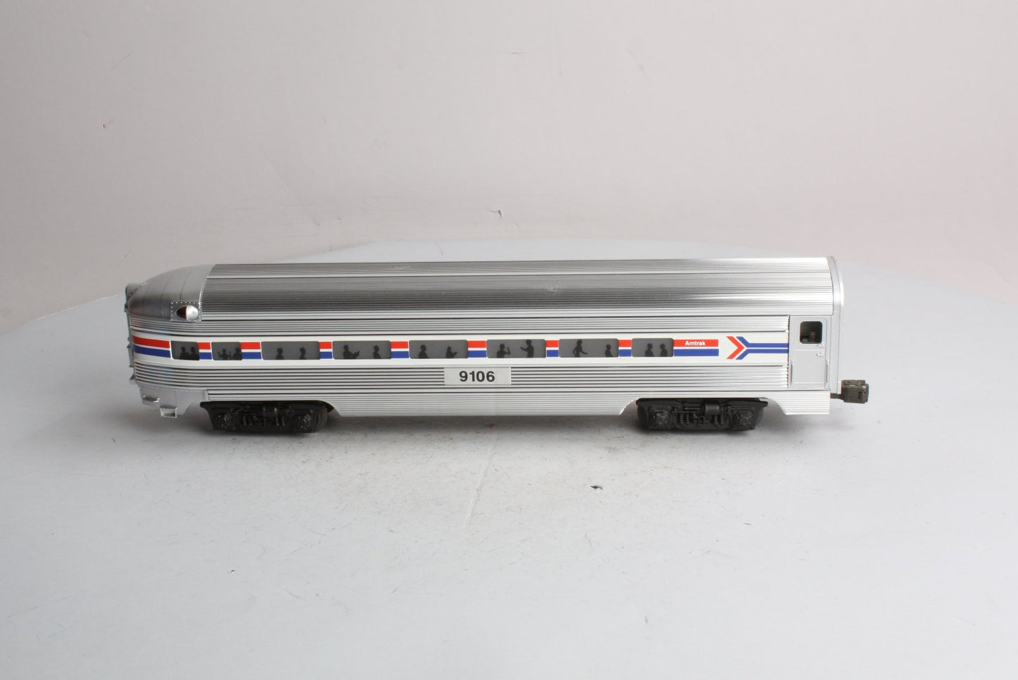 Lionel 6-19106 O Gauge Amtrak Aluminum Observation Passenger Car #9106 EX