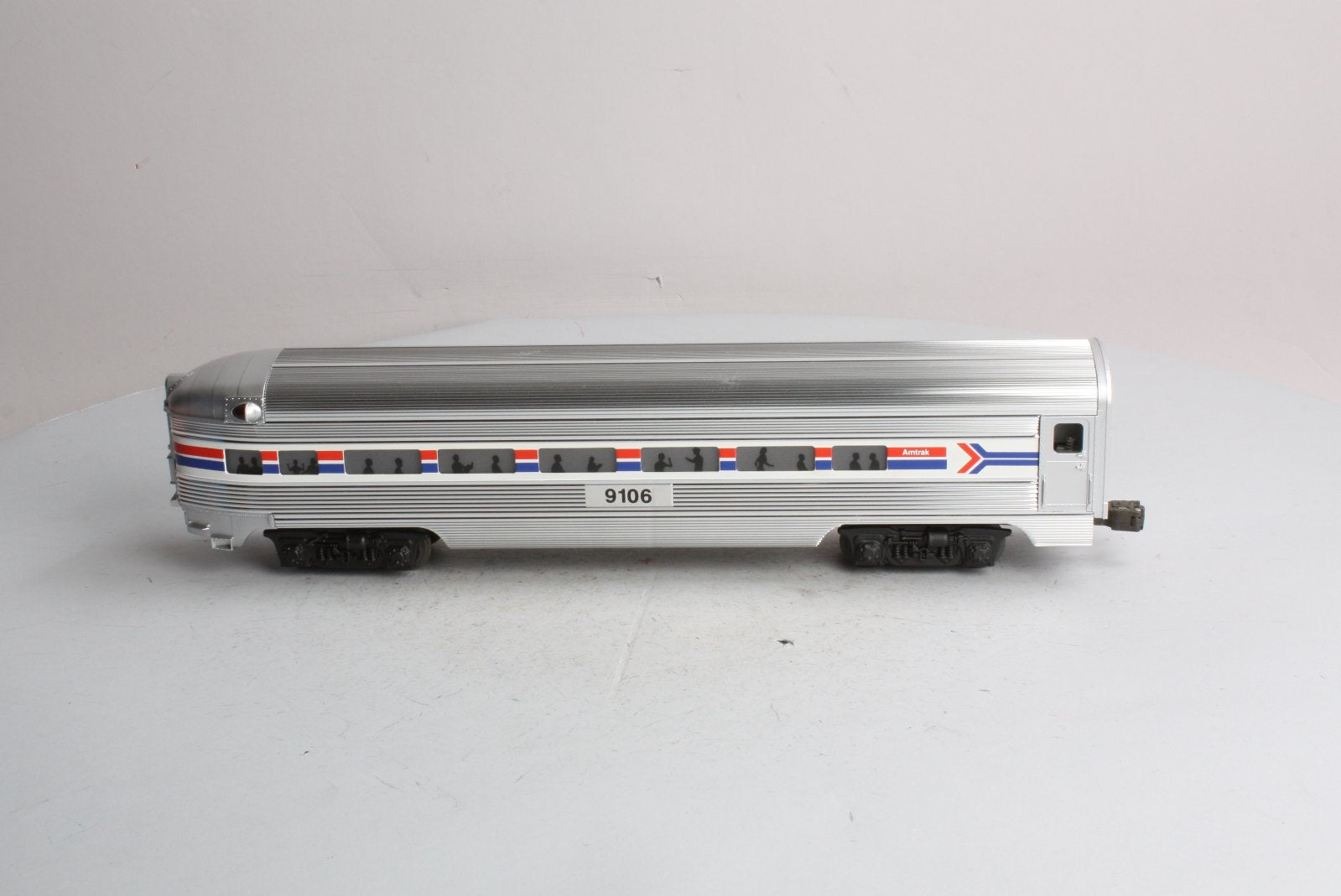 Lionel 6-19106 O Gauge Amtrak Aluminum Observation Passenger Car #9106 EX