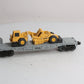 MTH 30-7616 O Gauge Construction Flatcar w/ Ertl Earth Mover #19981 LN/Box