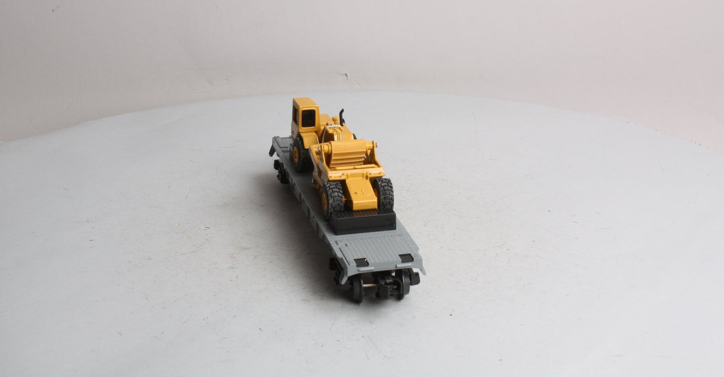 MTH 30-7616 O Gauge Construction Flatcar w/ Ertl Earth Mover #19981 LN/Box