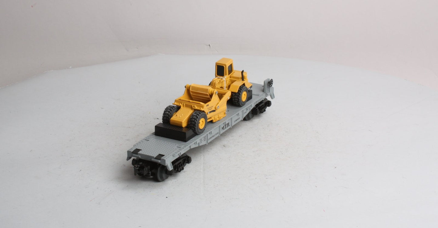 MTH 30-7616 O Gauge Construction Flatcar w/ Ertl Earth Mover #19981 LN/Box
