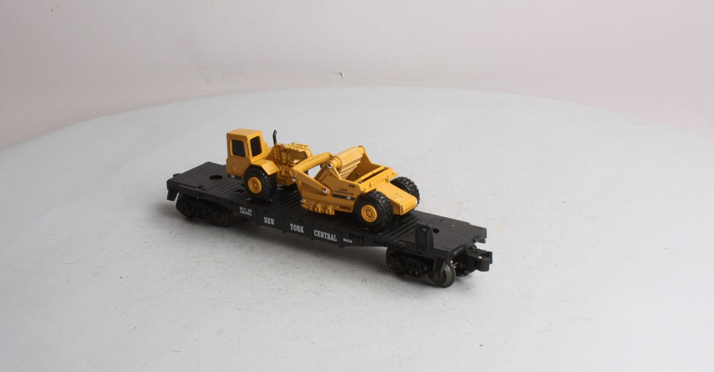 Lionel 6-16954 O Gauge New York Central Flatcar with ERTL Scraper #6424 LN/Box