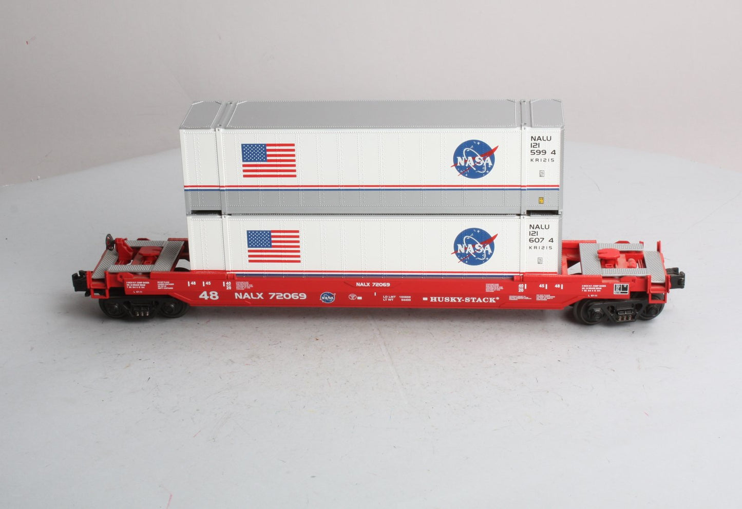 MTH 30-76018 O Gauge NASA Husky Stack Car #72069 LN/Box